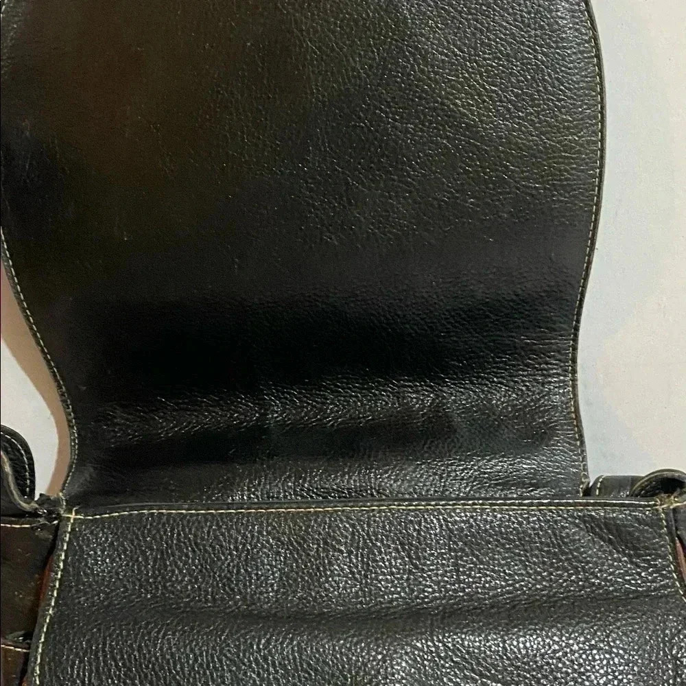 Bally vintage brown black leather crossbody handbag - Picture 7 of 14
